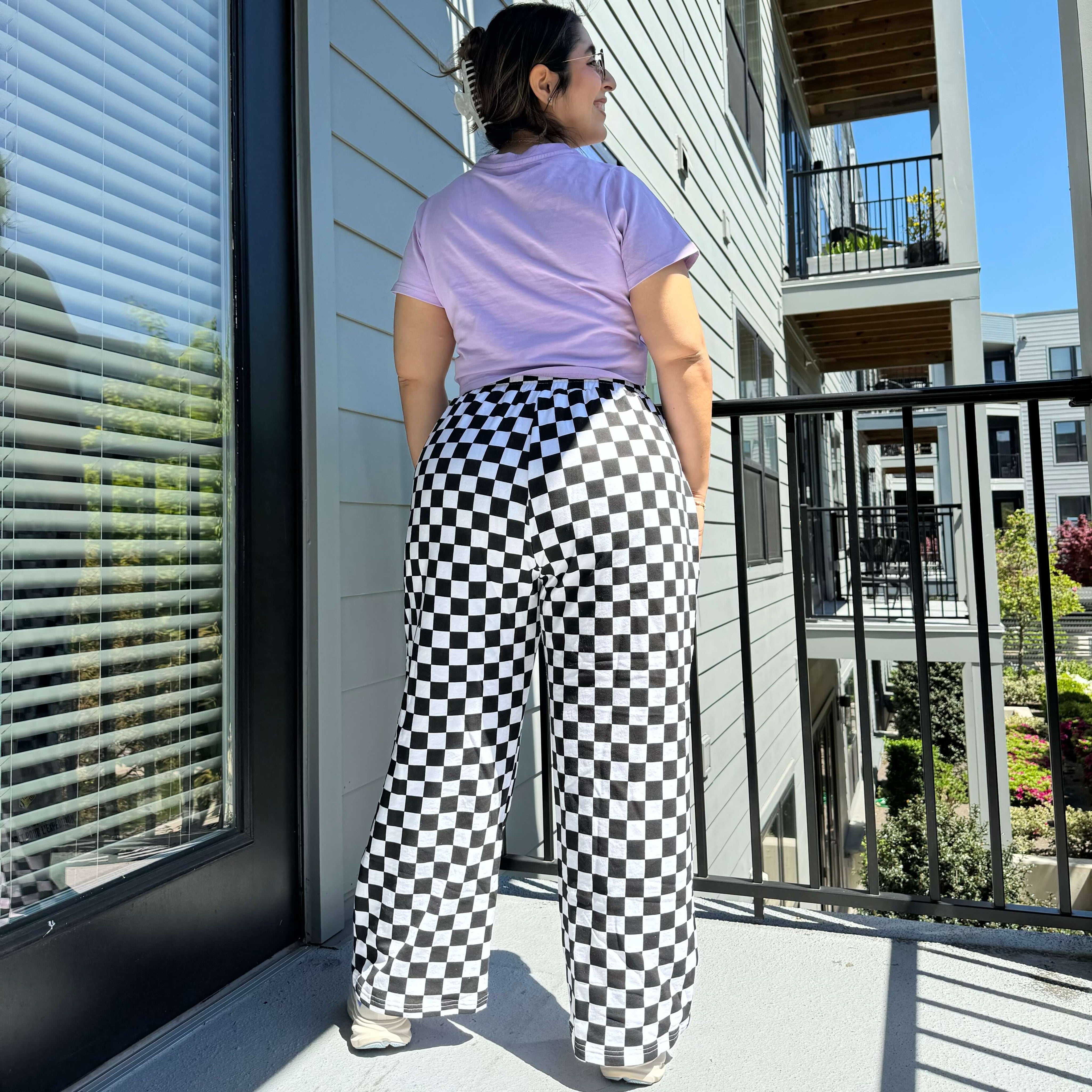29" Inseam Be Yourself Pants - Checker Black *Clearance Sale*