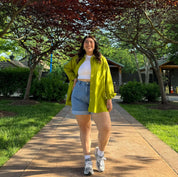 Linen Long-Sleeve Button-Up - Matcha *Clearance Sale*