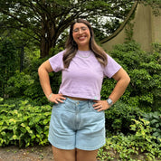 Cropped Tee - Lavender *Clearance Sale*
