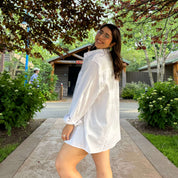 Linen Long-Sleeve Button-Up - Tofu *Clearance Sale*