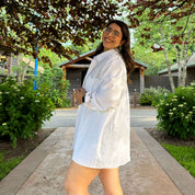 Linen Long-Sleeve Button-Up - Tofu *Clearance Sale*