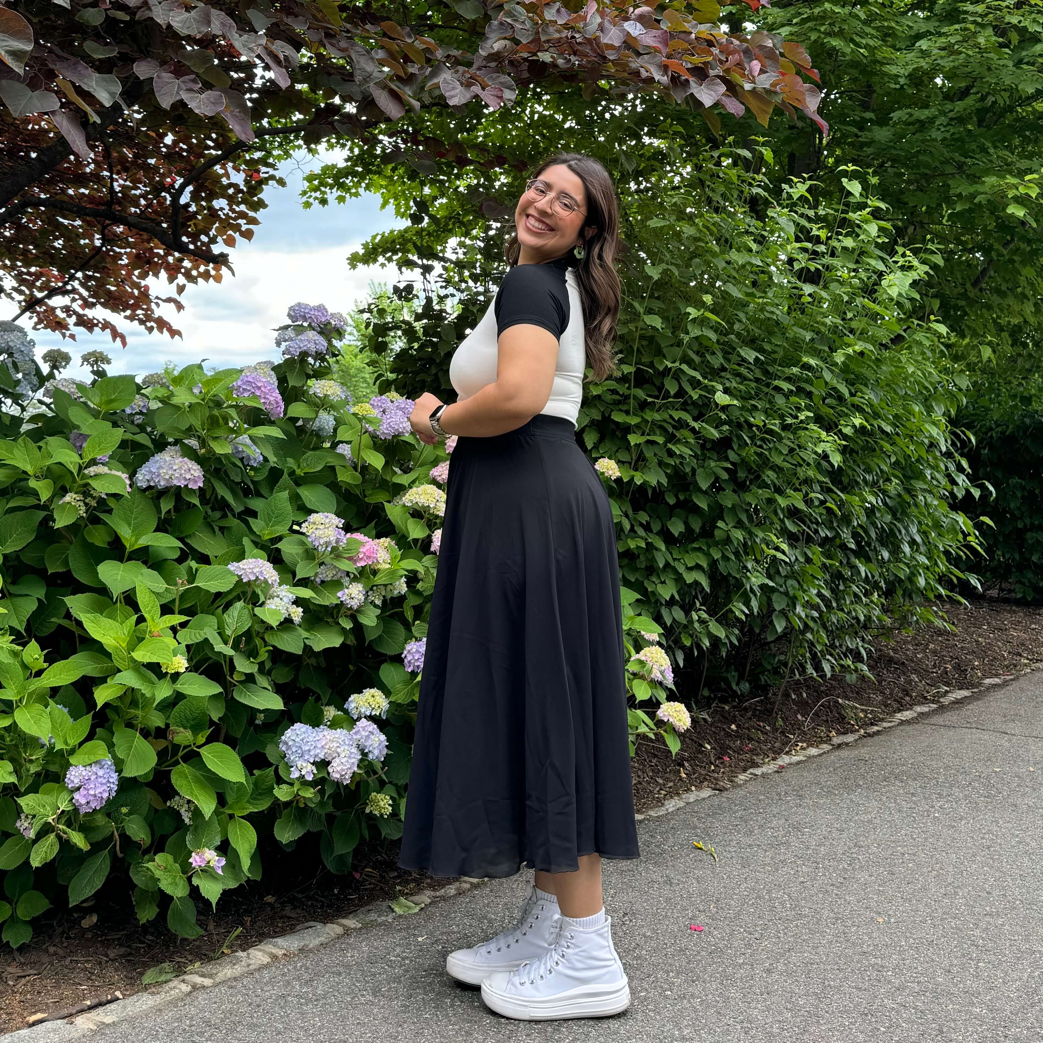 Chiffon Midi Skirt - Black *Clearance Sale*