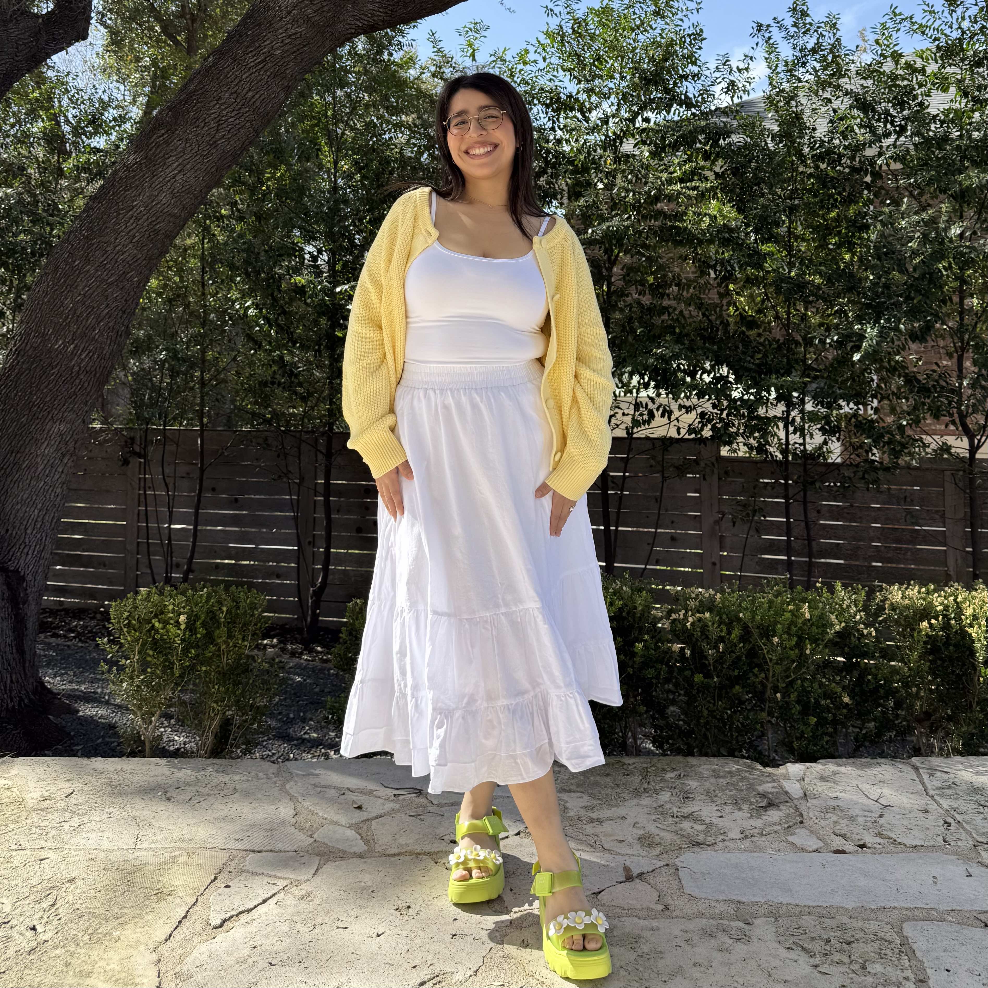 Spring Flowy Skirt - Tofu *Clearance Sale*