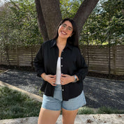 Effortless Button-Up - Black *Clearance Sale*