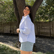 Effortless Button-Up - Blue Stripe *Clearance Sale*