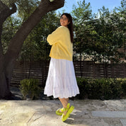 Spring Flowy Skirt - Tofu *Clearance Sale*