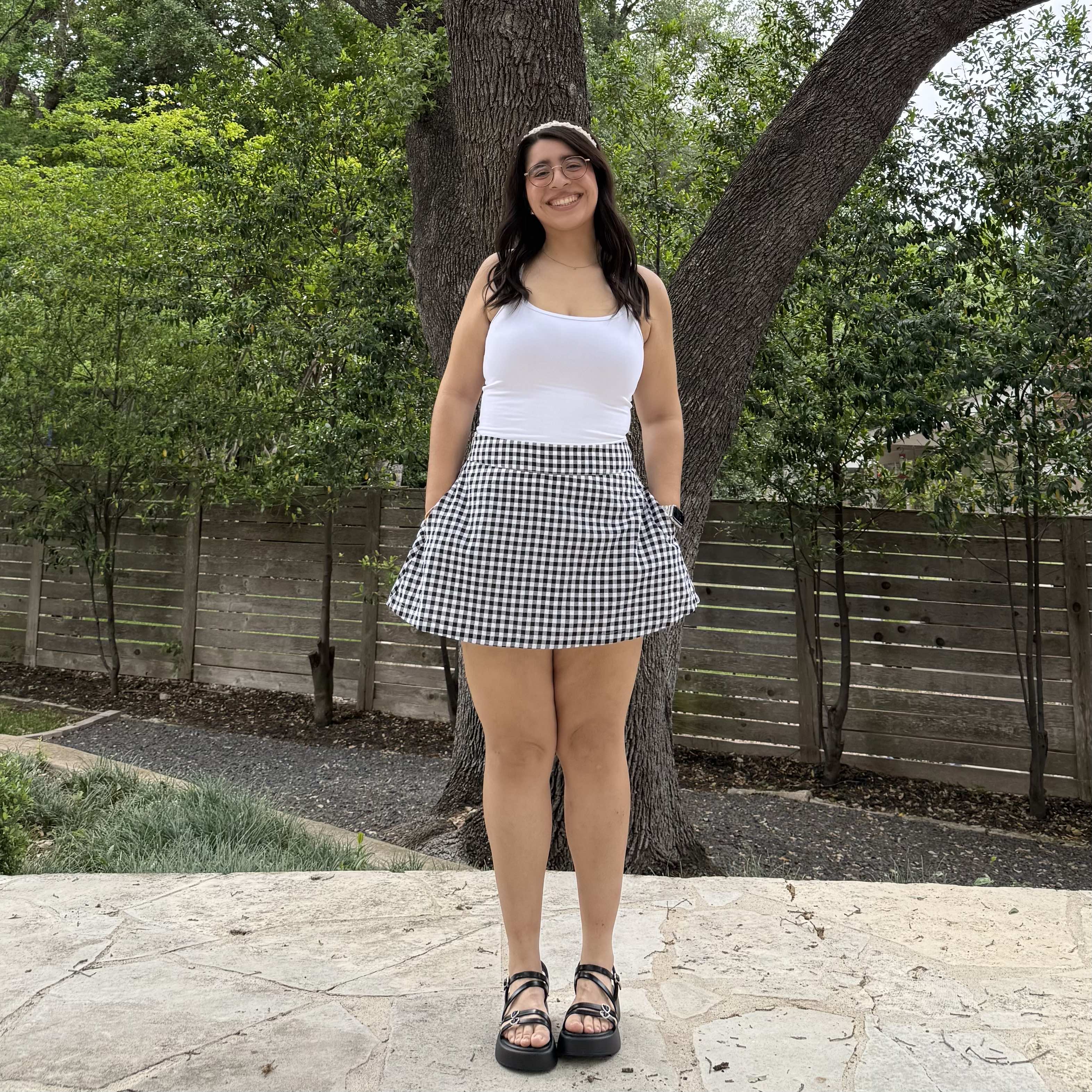 Christina Mini Skirt - Black and White *Clearance Sale*