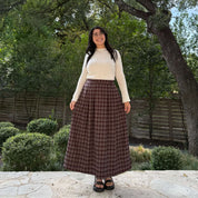 Harvest Moon Skirt - Cranberry Plaid