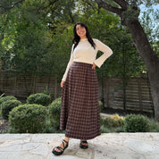 Harvest Moon Skirt - Cranberry Plaid