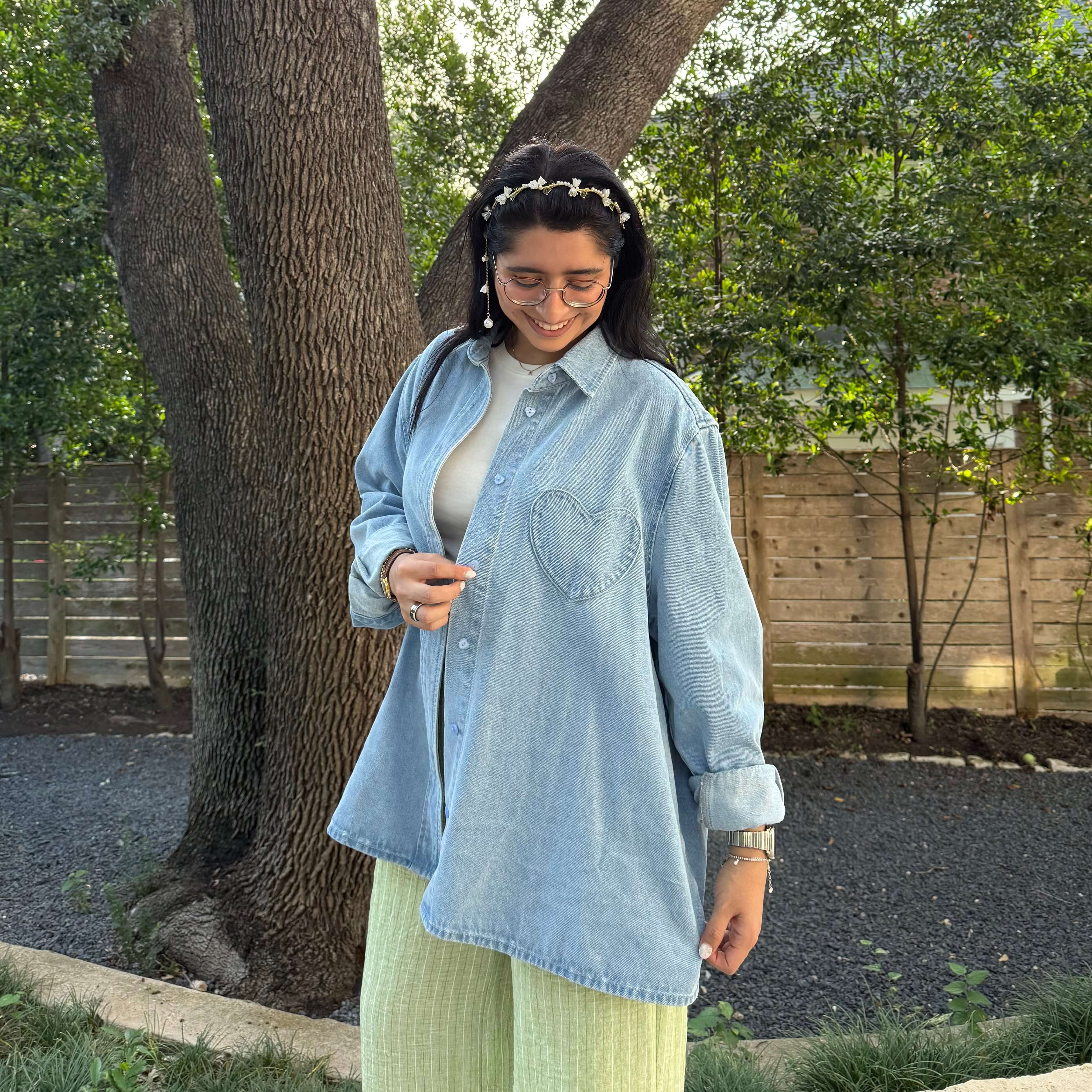 Denim Long-Sleeve Button-Up - Light Wash *Clearance Sale*